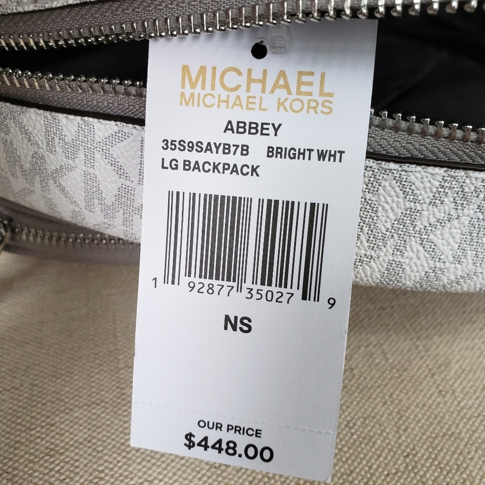 SOLD NWT Michael Kors Abbey Backpack & Wristlet - Picture 5 of 8